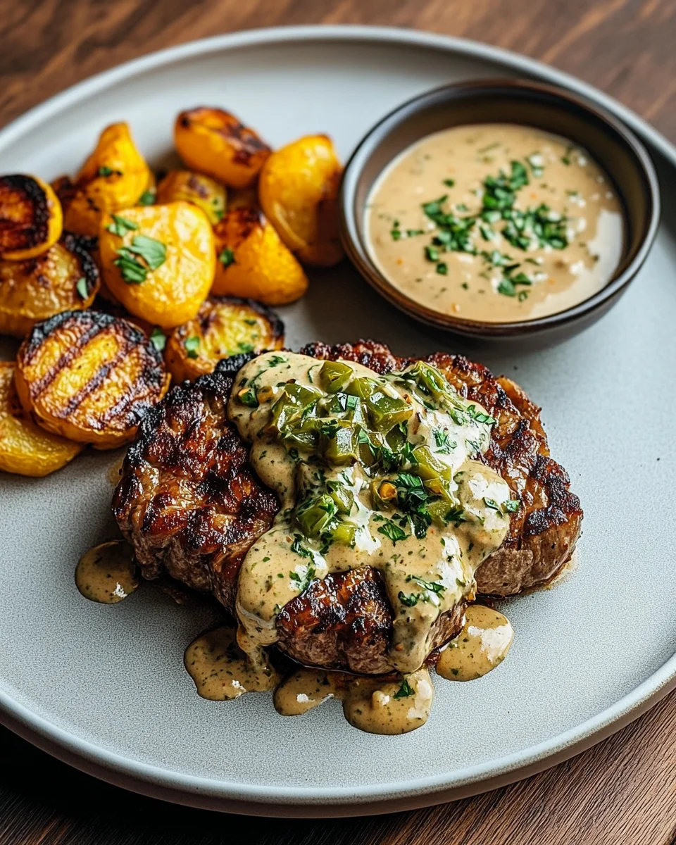 Blumenkohlsteak mit Pfefferrahmsauce