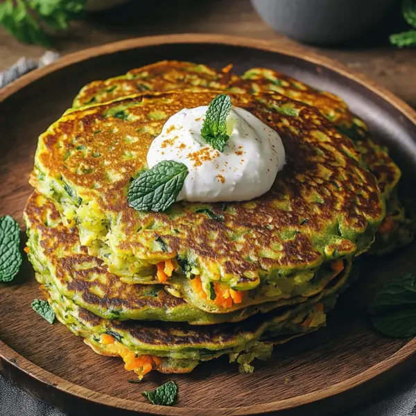 Curry-Spitzkohl-Pfannkuchen mit Minzjoghurt
