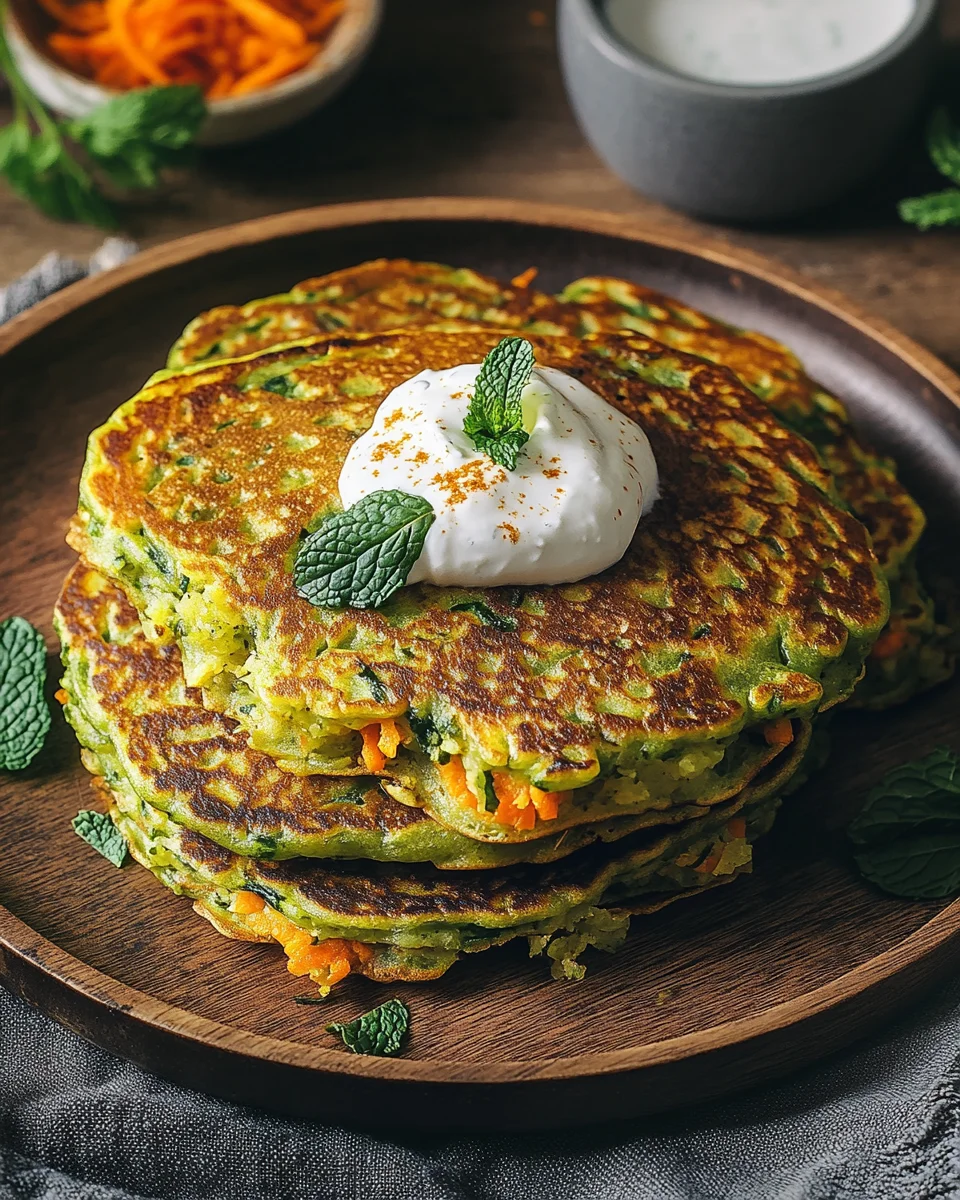 Curry-Spitzkohl-Pfannkuchen mit Minzjoghurt