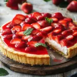 Schneller Erdbeerkuchen mit Schmand