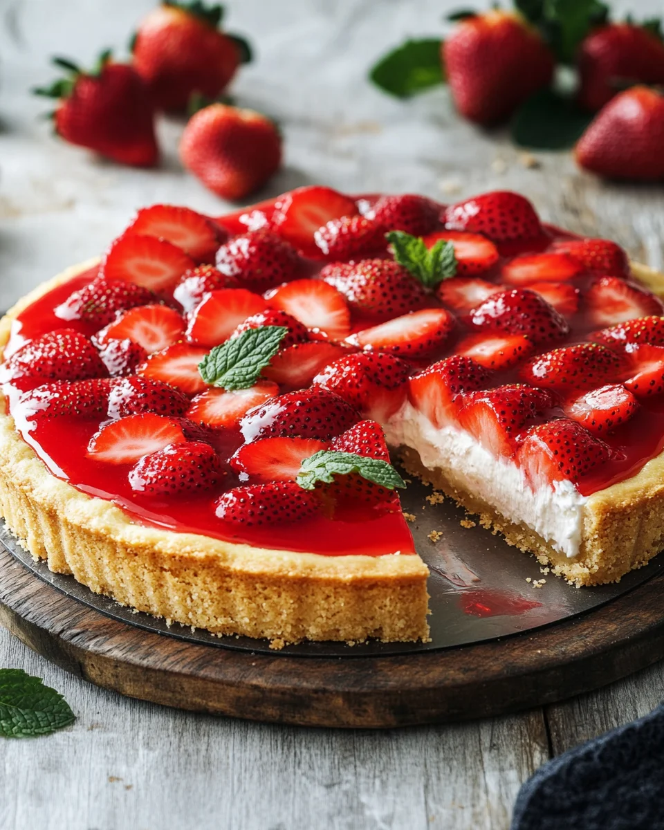 Schneller Erdbeerkuchen mit Schmand