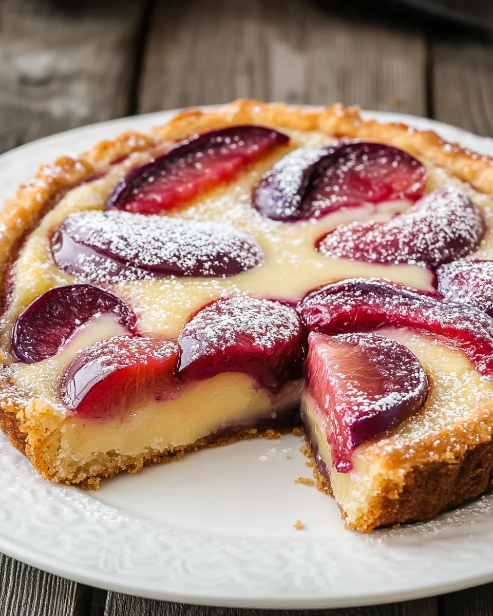 Schneller Zwetschgenkuchen mit Schmandguss