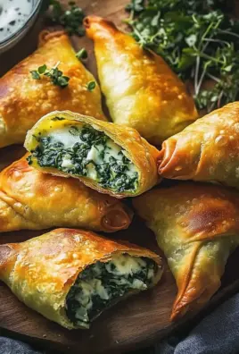 Vegane Kartoffeltaschen mit Spinat-Frischkäse-Füllung