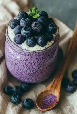 Veganer Blaubeer-Chia-Pudding