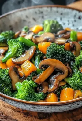 15-Minuten-Pfanne mit Champignons, Brokkoli und Karotten