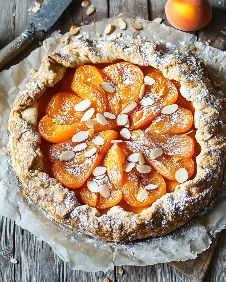 Aprikosen-Galette mit Mandelplättchen