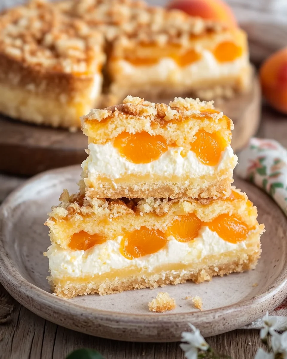 Aprikosenkuchen mit Quark und Streuseln