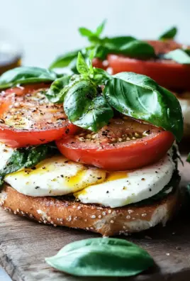 Bagel mit Tomate und Mozzarella