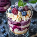 Blaubeer Tiramisu im Glas ohne Ei & Alkohol