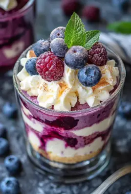 Blaubeer Tiramisu im Glas ohne Ei & Alkohol