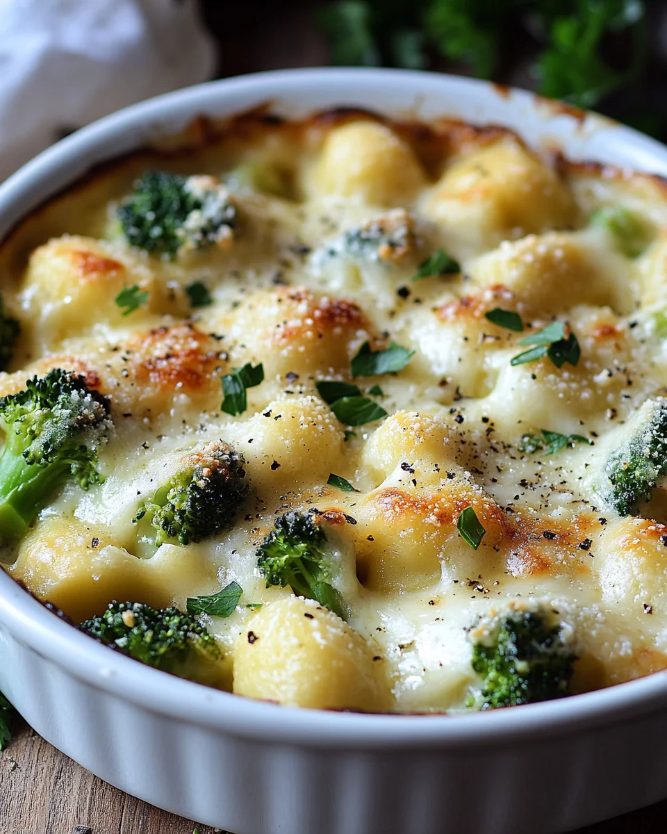 Cremiger Gnocchi Brokkoli-Auflauf