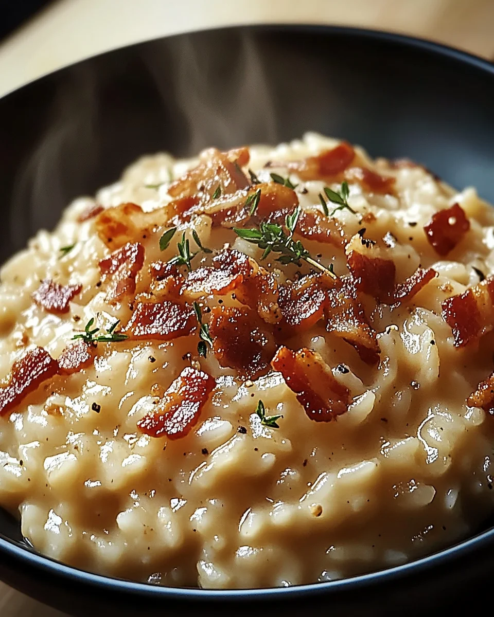 Franz&ouml;sisches Zwiebel und Speck Risotto