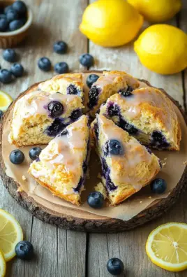 Fruchtige Blaubeer-Scones mit Zitronenguss