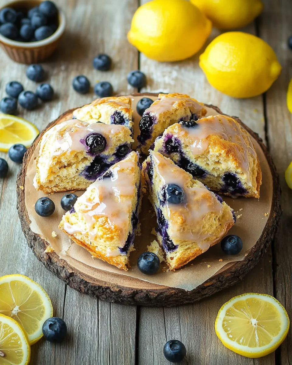 Fruchtige Blaubeer-Scones mit Zitronenguss