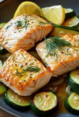 Gebratener Lachs mit Zucchini