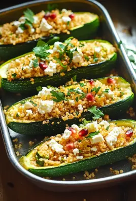 Gefüllte Zucchinis mit Couscous und Feta