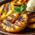 Gegrillte Ananas mit Honig & Zimt