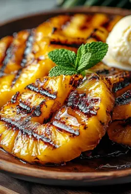 Gegrillte Ananas mit Honig & Zimt