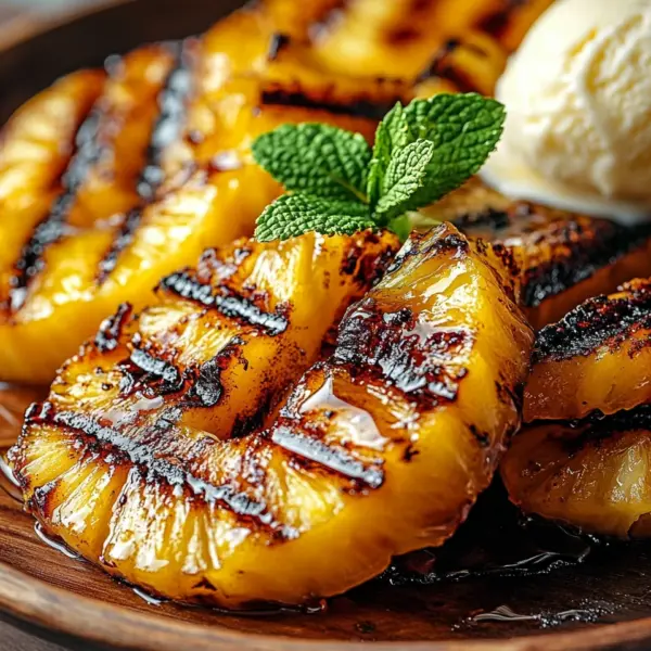 Gegrillte Ananas mit Honig & Zimt