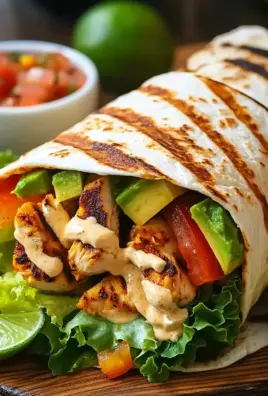Gegrillter Hähnchen Wrap mit Chipotle Mayo