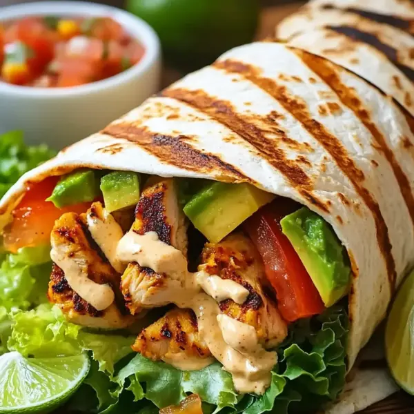 Gegrillter Hähnchen Wrap mit Chipotle Mayo