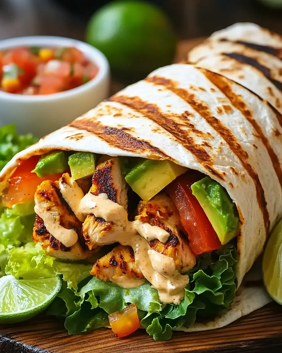 Gegrillter H&auml;hnchen Wrap mit Chipotle Mayo
