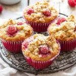 Gesunde Himbeer-Muffins mit Haferflocken-Streuseln