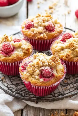 Gesunde Himbeer-Muffins mit Haferflocken-Streuseln