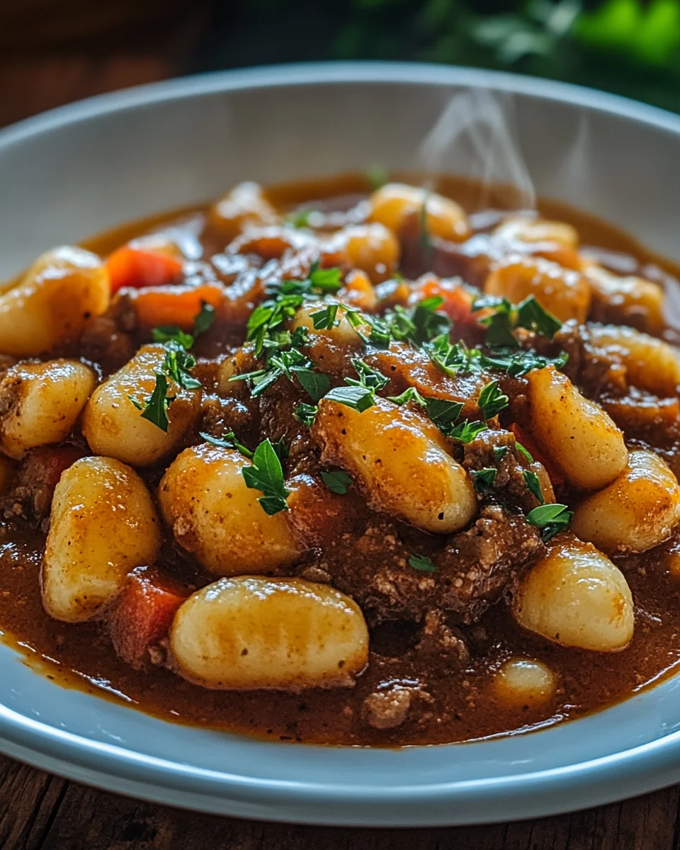 Gnocchi-Gulasch