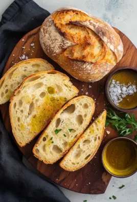 Grillbrot mit Olivenöl und Meersalz