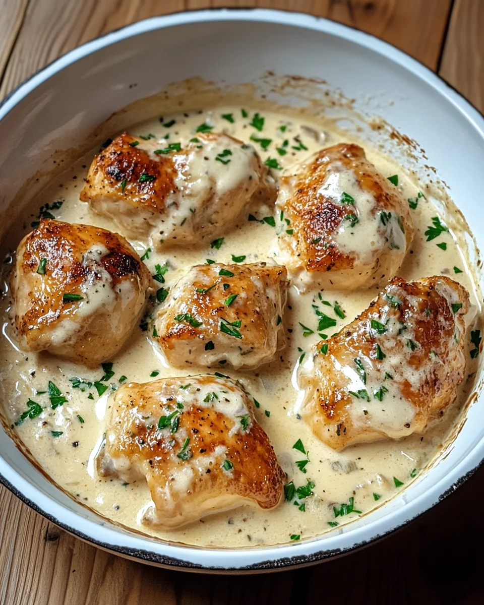H&auml;hnchen in Frischk&auml;sesauce