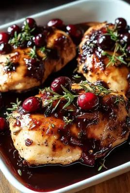 Hähnchen mit Preiselbeer-Balsamico-Glasur