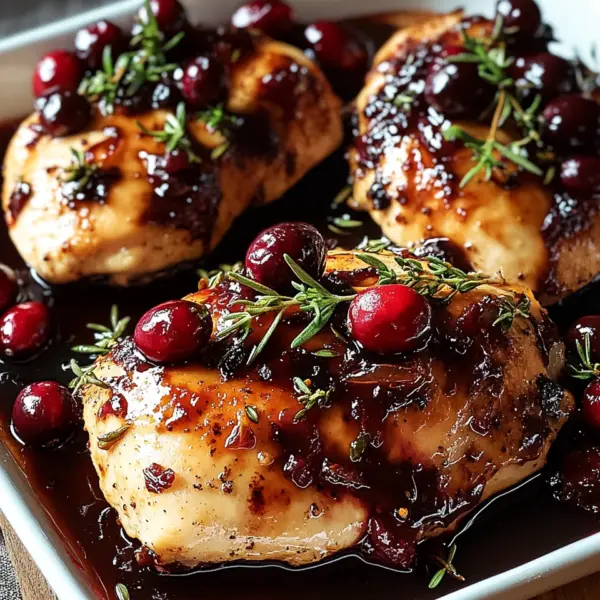 Hähnchen mit Preiselbeer-Balsamico-Glasur