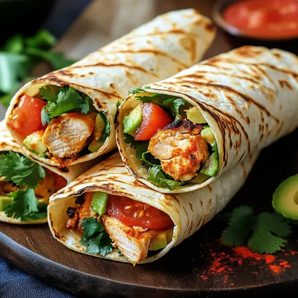Hähnchen-Wraps mit Blitzsoße