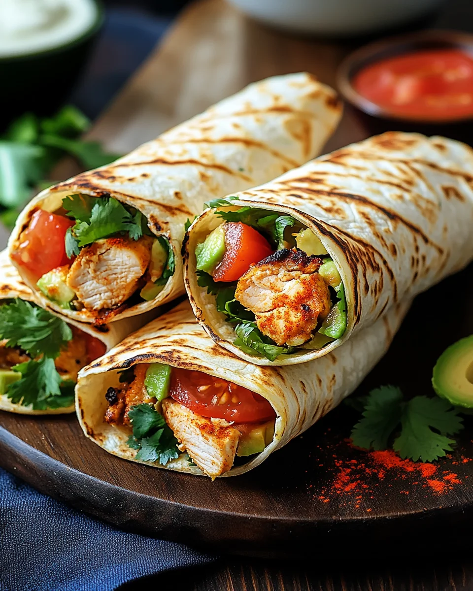 H&auml;hnchen-Wraps mit Blitzso&szlig;e