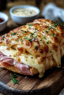 Handbrot mit Schinken und Käse