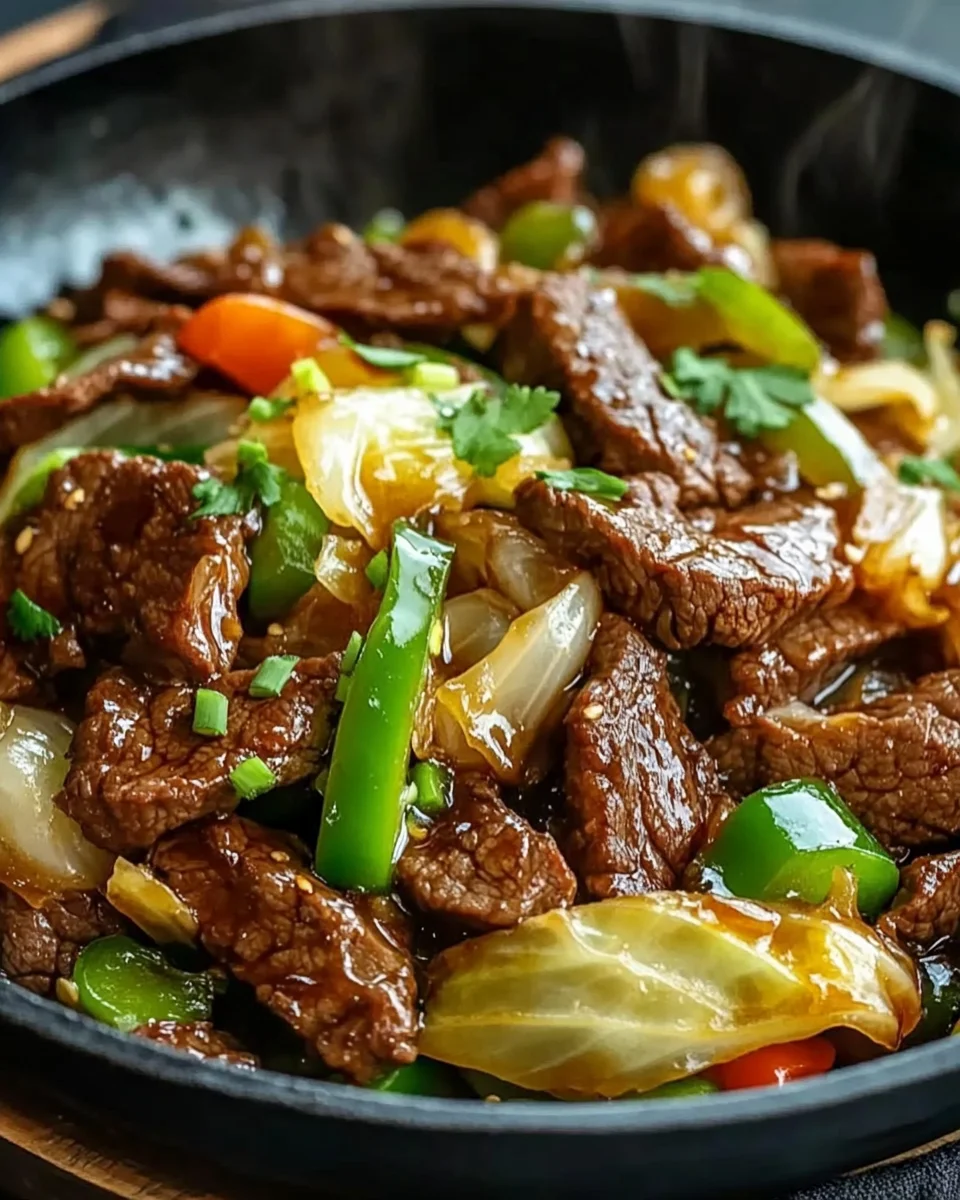Hearty Beef and Cabbage Wok