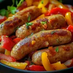 Italienische Wurst mit Paprika und Zwiebeln
