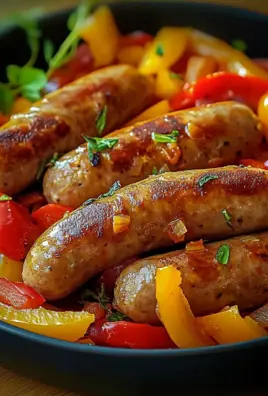 Italienische Wurst mit Paprika und Zwiebeln