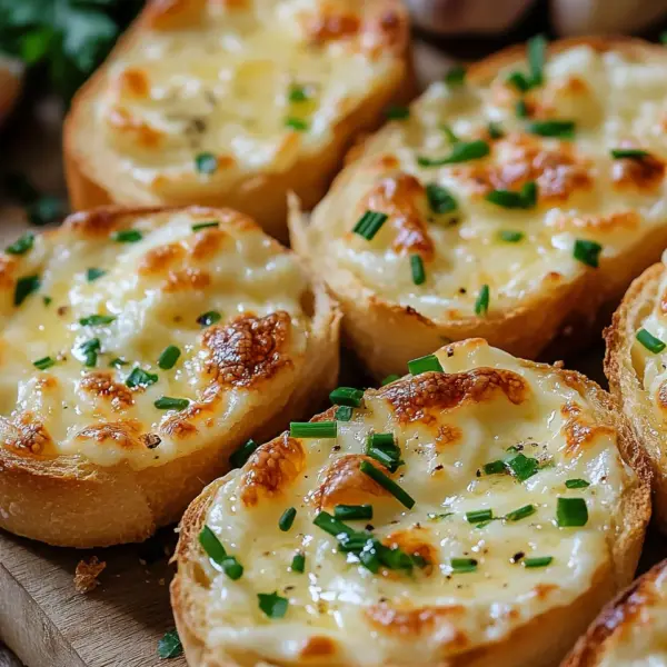 Käse Knoblauch Brot Häppchen