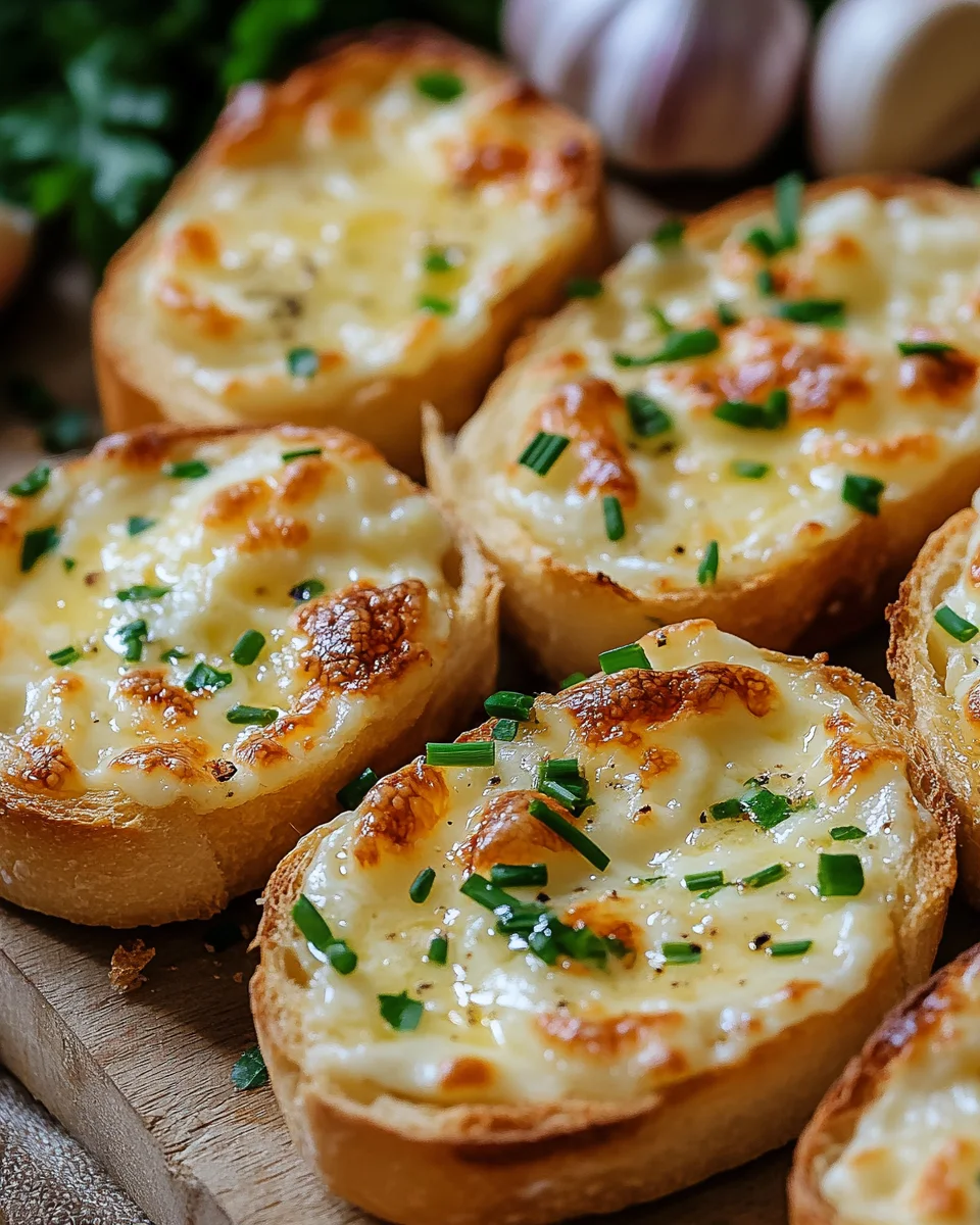 Käse Knoblauch Brot Häppchen