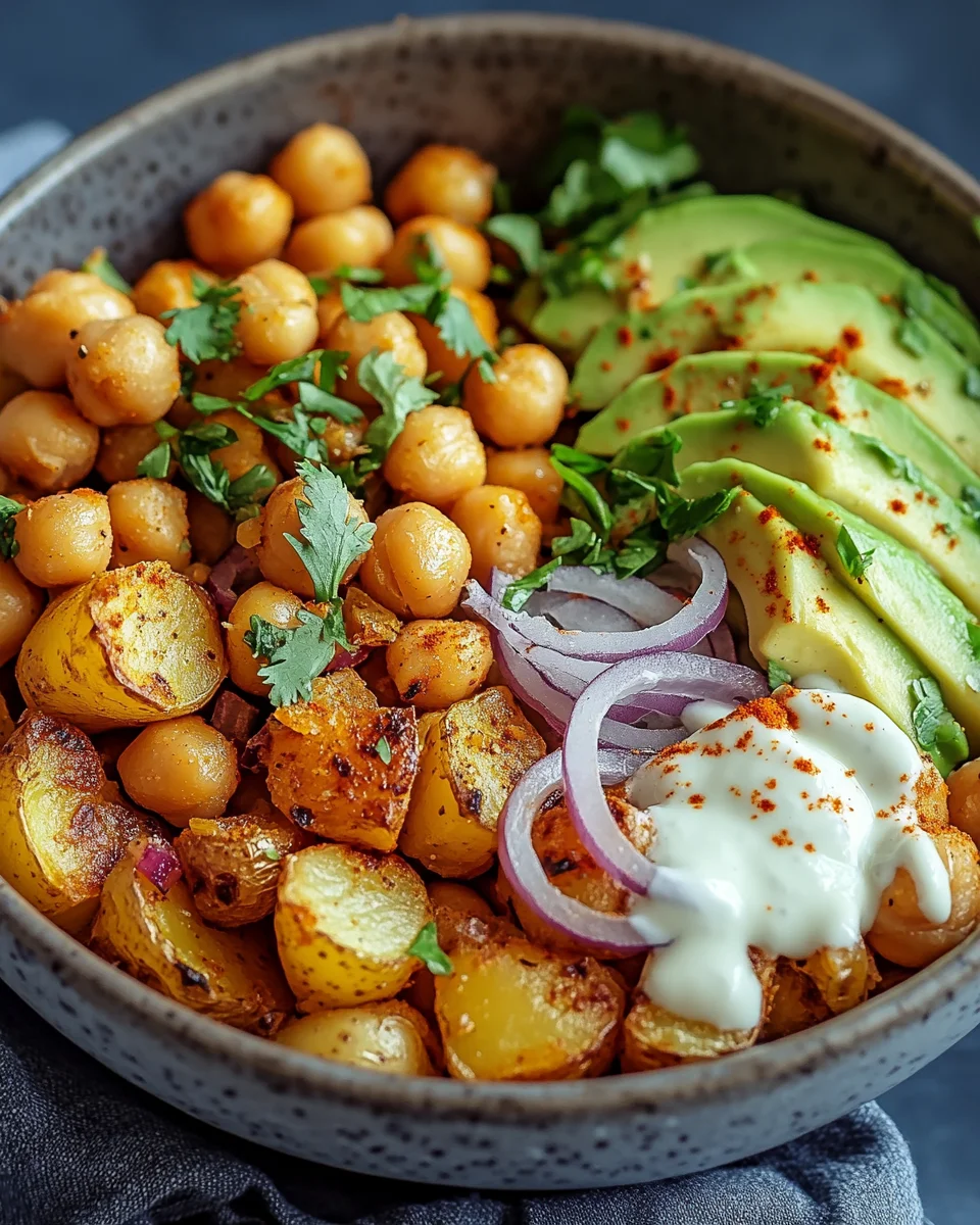 Kartoffel-Kichererbsen-Bowl