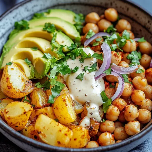 Kartoffel-Kichererbsen-Bowl