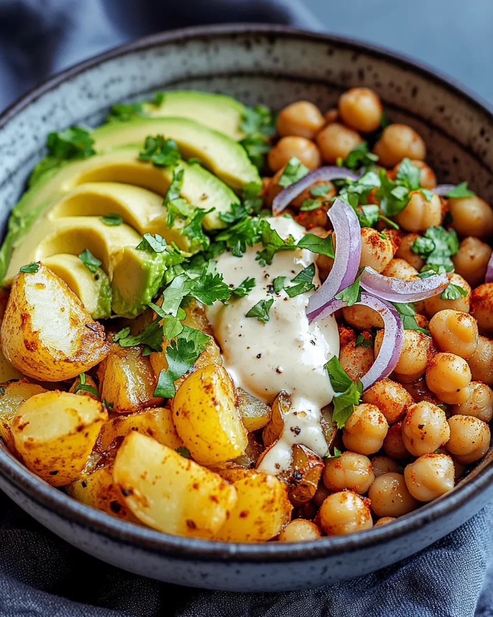 Kartoffel-Kichererbsen-Bowl