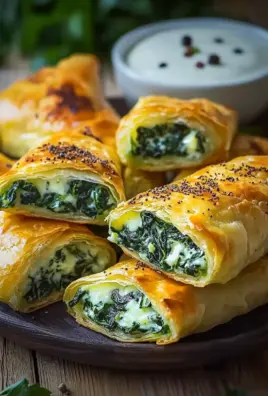 Kartoffeltaschen mit Spinat-Frischkäse-Füllung genießen!