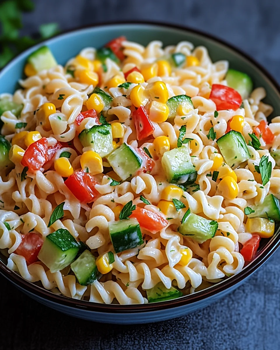 Kinder Nudelsalat mit Frischk&auml;se