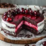 Kirschtorte mit Stracciatellacreme