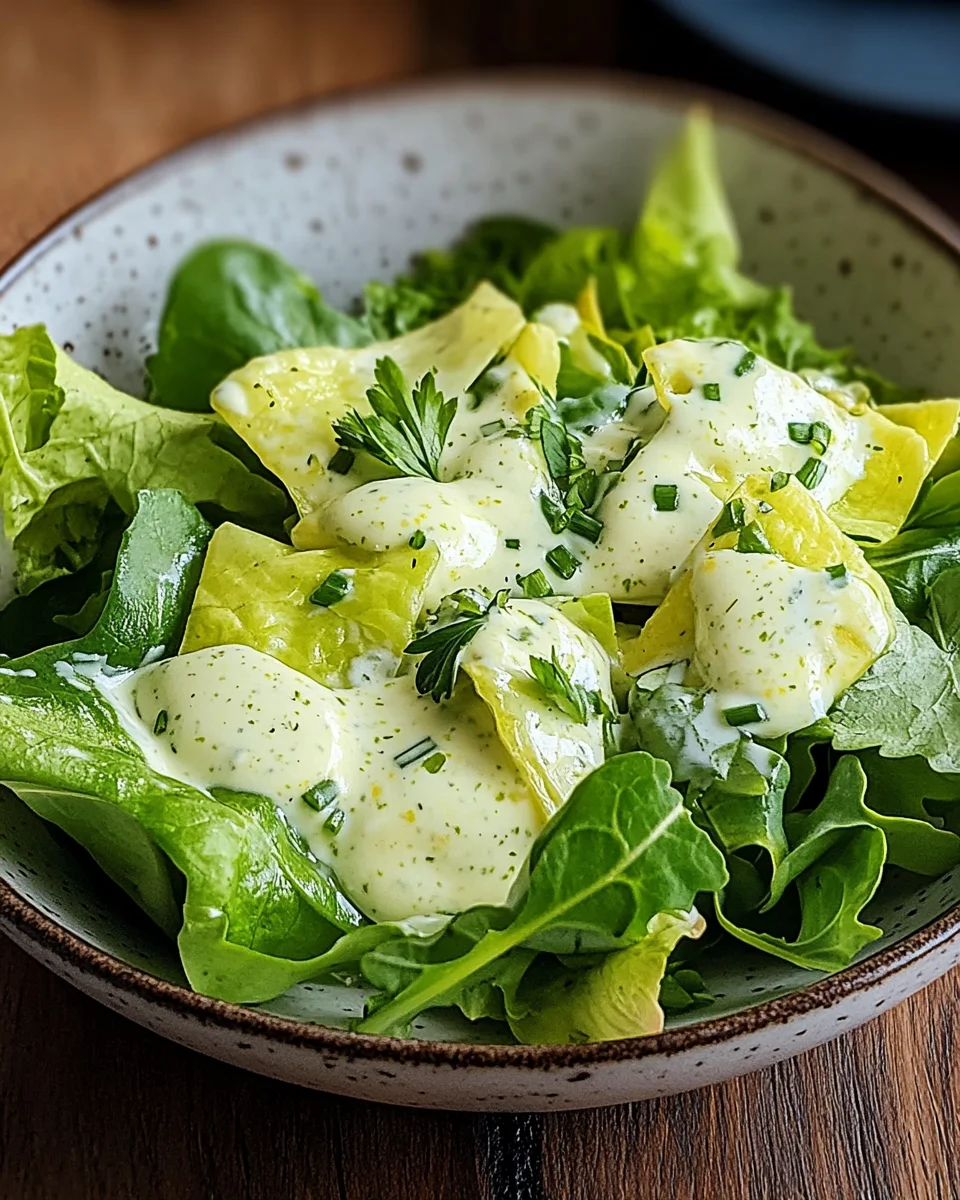 Kopfsalat mit Omas Sahne-Zitronen-Dressing