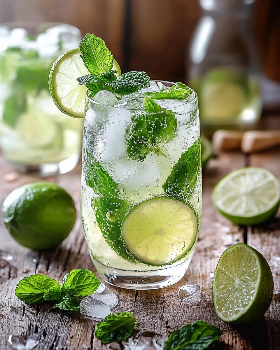 Limetten-Limonade mit Minze