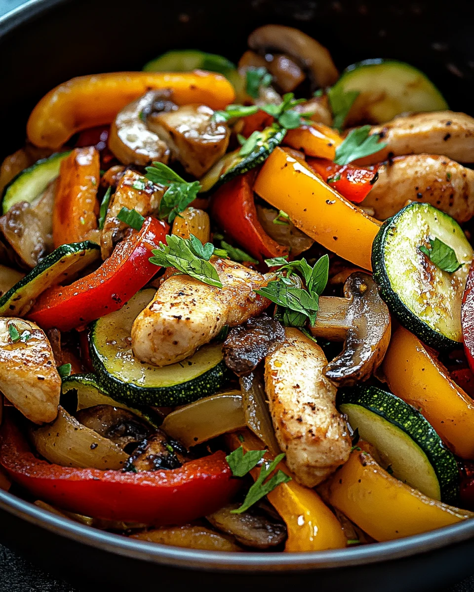 Low-Carb Gemüsepfanne mit Geflügel 27 Low-Carb